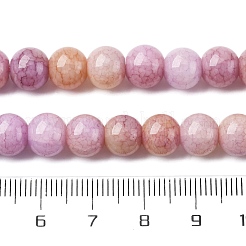 Нити из окрашенных стеклянных бусин с эффектом омбре&nbsp;X-GLAA-T031-01O-10