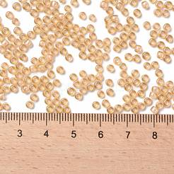 TOHOラウンドシードビーズ  日本製シードビーズ  （955)つの内側のカラークリスタル/ピーチの裏地  8/0  3mm  穴：1mm  約222PCS /ボトル  10 G /ボトル&nbsp;SEED-JPTR08-0955