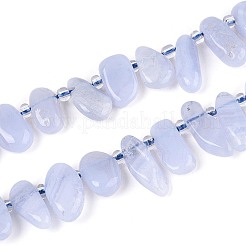 Натуральный голубой кружевной агат бисер нитей&nbsp;G-Z091-A37