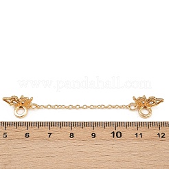 Европейские защитные цепи с бабочкой из латуни и прозрачным кубическим цирконием KK-K407-04G