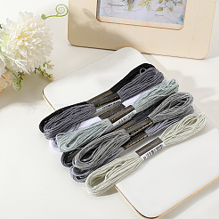 8 моток 8 цвета 6-слойная полиэфирная мулине для вышивания&nbsp;OCOR-CY0002-09D