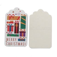 Cartes d'affichage de cordon de papier kraft de thème de noël rectangle&nbsp;CDIS-K003-02E