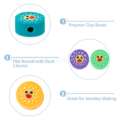 260шт 13 цвета бусины из полимерной глины ручной работы CLAY-DC0001-05