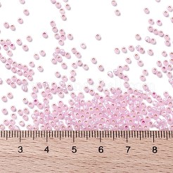 TOHOラウンドシードビーズ  日本製シードビーズ  （pf2105)パーマフィニッシュピンクオパールシルバー裏地  11/0  2.2mm  穴：0.8mm  約50000個/ポンド&nbsp;SEED-TR11-PF2105