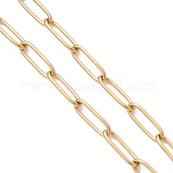 Ожерелья из цепочек-скрепок с овальными звеньями из нержавеющей стали 304&nbsp;NJEW-JN05723-01