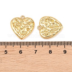 真鍮チャーム  ハートチャーム  18KGP本金メッキ  18x17x4mm  穴：1.5mm&nbsp;KK-H264-02G