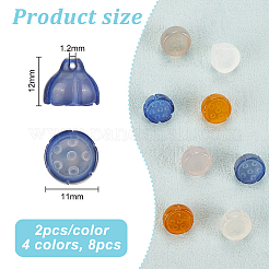 8 шт. 4-х цветные подвески в виде стручка лотоса из натурального агата G-OC0004-72