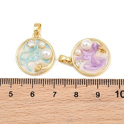 Pendentifs d'émail en laiton &nbsp;KK-CBAEBFB-08G
