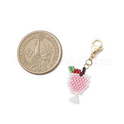 Decorazioni pendenti con perline di vetro fatte a mano&nbsp;HJEW-MZ00356-05