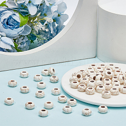 100 шт окрашенные синтетические бирюзовые европейские бусины SPDL-AR0001-03