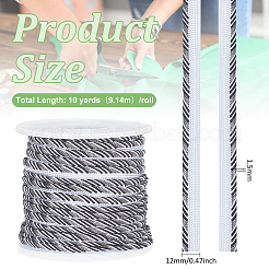 10 ярд полиэфирной скрученной отделки шнуром для губ OCOR-BC0006-49B