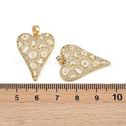 Латунные микропаве прозрачные подвески с фианитом ENAM-K078-01G