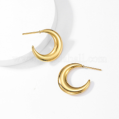 Elegante geometrische Mond Ohrstecker aus Messing&nbsp;AA9620