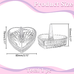 Porte-bagues en verre en forme de cœur&nbsp;AJEW-WH0643-265A