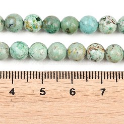 Brins de perles de turquoise péruvienne naturelle (jaspe)&nbsp;G-F836-A02-6mm