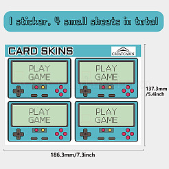 Pegatinas de tarjetas impermeables de plástico pvc rectangulares&nbsp;DIY-WH0432-086