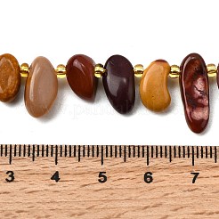 Природные mookaite бисер нитей G-Z091-A03