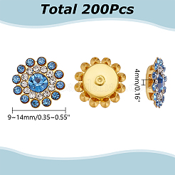 200шт железные стразы кабошоны FIND-AR0006-23