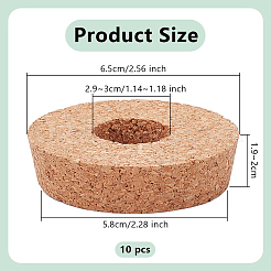 コルクボトルストッパー  ボトルタンピオン  バリーウッド  64~64.5x19~20mm  穴：29~30mm&nbsp;AJEW-WH0348-539A