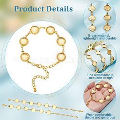 60шт прозрачный стеклянный кабошон с 10шт латунный браслет для изготовления&nbsp;DIY-GO0002-32A