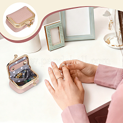Портативный мини-органайзер для хранения ювелирных изделий из искусственной кожи&nbsp;DIY-WH0589-94KCG-03