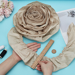 Хлопковая плиссированная кружевная лента OCOR-WH0097-25A