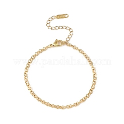 Браслеты из латунных цепей роло для женщин BJEW-JB12780