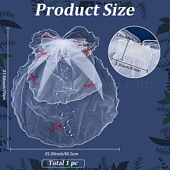 Органза абс жемчужная свадебная фата OHAR-WH20020-05A