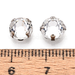 Плоская круглая вышивка стразами KK-N282-01C-P