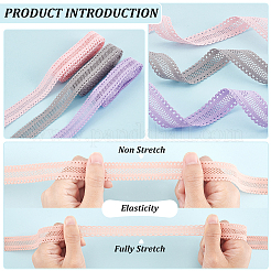 Cordon de dentelle en maille élastique en polyester 30 couleurs&nbsp;OCOR-BC0006-25