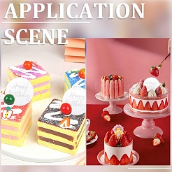 21 pièce de décoration de carte d'insertion de cupcake d'anniversaire en acrylique effet miroir&nbsp;AJEW-SP0001-65B