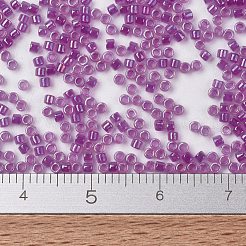 MIYUKIデリカビーズ  シリンダー  日本製シードビーズ  11/0  （db1744)フクシア裏地オパールab  1.3x1.6mm  穴：0.8mm  約2000PCS /ボトル  10 G /ボトル&nbsp;SEED-JP0008-DB1744