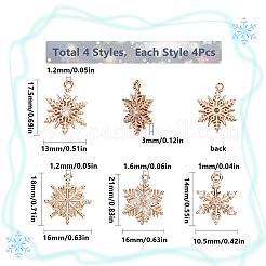 16 шт. 4-х стильный латунный подвеска с микропаве из кубического циркония FIND-SC0004-62