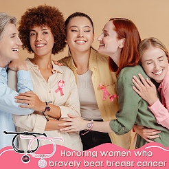 12шт 2 цвета слово надежда сплав стеклянные браслеты с подвесками&nbsp;BJEW-NB0001-13