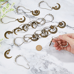 16 шт. 2 стильных железных кольца для занавески для душа для ванной комнаты HJEW-FH00117