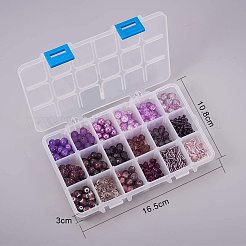 Разноцветные стеклянные бусины DIY-NB0001-14