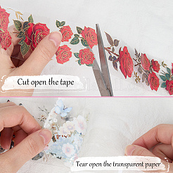 2 рулон 2-х цветных наклеек-планировщиков с цветочным узором&nbsp;DIY-CN0001-42A