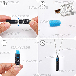 2 шт. 2 цвета 304 нержавеющая сталь полые облачные колонны флакон духов подвески ожерелья&nbsp;NJEW-SC0001-48