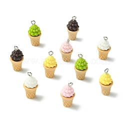 40 шт. 5 цвета непрозрачные подвески из смолы&nbsp;RESI-CJ0005-10