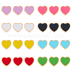 96шт 8 цвета сплава эмалевые бусины&nbsp;FIND-SC0015-37