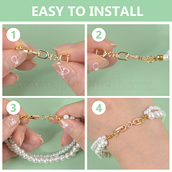 6 шт. латунные застежки для часового ремешка DIY-BC0013-44A-G