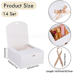 Складные бумажные подарочные коробки с лентой&nbsp;CON-WH20001-11A-01