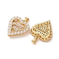 Valentinstag Messing Micro Pave klare Zirkonia Anhänger&nbsp;KK-A304-24D-G
