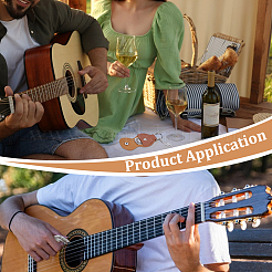 201 púas de guitarra de acero inoxidable&nbsp;AJEW-WH0467-035