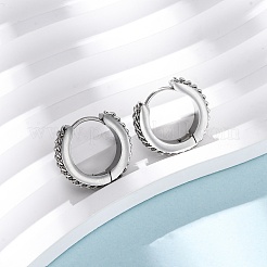 Pendientes de aro de acero inoxidable 304&nbsp;EJEW-D331-16P