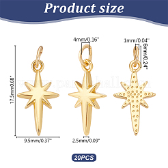 20 pièces pendentifs en laiton&nbsp;KK-HY0003-97