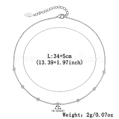 Collier S925 en argent avec cercle de zircon&nbsp;WZ6853-1