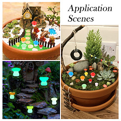 30 шт. 2 стиля светящегося смоляного грибного украшения&nbsp;RESI-TA0004-02B