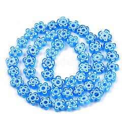 Hilos de abalorios de vidrio millefiori artesanal&nbsp;LAMP-N029-017B-03