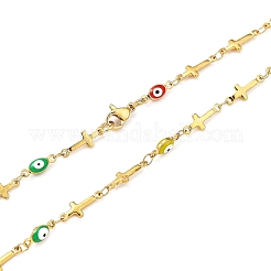 Бусины-четки унисекс из нержавеющей стали 304 NJEW-L457-003G